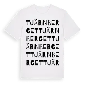 Tjärnberget ordlek t-shirt – ekologisk bomull t-shirt från Pinshirt