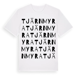 Tjärnmyra ordlek t-shirt – ekologisk bomull t-shirt från Pinshirt