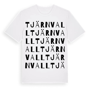 Tjärnvall ordlek t-shirt – ekologisk bomull t-shirt från Pinshirt