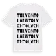 White t-shirt med Tolven ordlek t-shirt