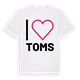 White t-shirt med Jag älskar Toms t-shirt stort tryck