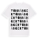 White t-shirt med Tönnånger ordlek t-shirt