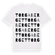White t-shirt med Torgaberget ordlek t-shirt