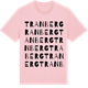 Pink Cotton t-shirt med Tranberg ordlek t-shirt