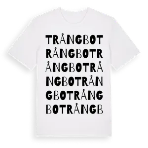 Trångbo ordlek t-shirt – ekologisk bomull t-shirt från Pinshirt