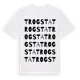 White t-shirt med Trogsta ordlek t-shirt