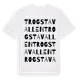White t-shirt med Trogstavallen ordlek t-shirt