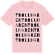 Pink Cotton t-shirt med Trollharen ordlek t-shirt