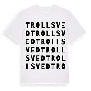 Trollsved ordlek t-shirt – ekologisk bomull t-shirt från Pinshirt