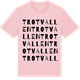 Pink Cotton t-shirt med Trotvallen ordlek t-shirt