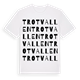 White t-shirt med Trotvallen ordlek t-shirt
