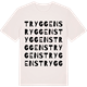 Vintage White t-shirt med Tryggens ordlek t-shirt