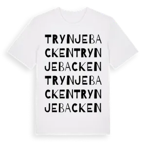 Trynjebacken ordlek t-shirt – ekologisk bomull t-shirt från Pinshirt