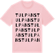 Pink Cotton t-shirt med Tulpans ordlek t-shirt