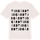 Vintage White t-shirt med Tungård ordlek t-shirt