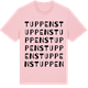 Pink Cotton t-shirt med Tuppens ordlek t-shirt