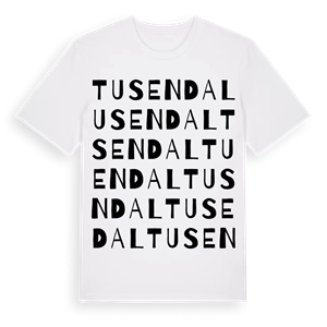 Tusendal ordlek t-shirt – ekologisk bomull t-shirt från Pinshirt