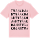Pink Cotton t-shirt med Tvåakojan ordlek t-shirt