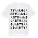 White t-shirt med Tvåakojan ordlek t-shirt