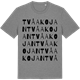 Mid Heather Gray t-shirt med Tvåakojan ordlek t-shirt