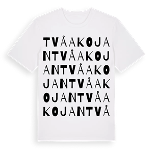 Tvåakojan ordlek t-shirt – ekologisk bomull t-shirt från Pinshirt