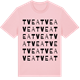 Pink Cotton t-shirt med Tvea ordlek t-shirt