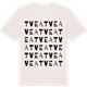Vintage White t-shirt med Tvea ordlek t-shirt