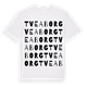 White t-shirt med Tveaborg ordlek t-shirt