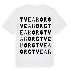Tveaborg ordlek t-shirt – ekologisk bomull t-shirt från Pinshirt