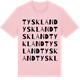 Pink Cotton t-shirt med Tyskland ordlek t-shirt