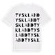 White t-shirt med Tyskland ordlek t-shirt