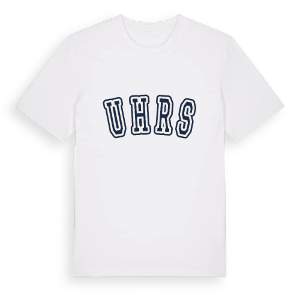 Uhrs college t-shirt – ekologisk bomull t-shirt från Pinshirt