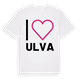 White t-shirt med Jag älskar Ulva t-shirt stort tryck