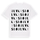 White t-shirt med Ulvkisbo ordlek t-shirt