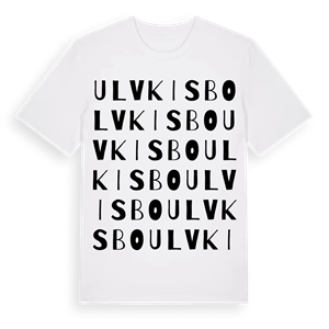 Ulvkisbo ordlek t-shirt – ekologisk bomull t-shirt från Pinshirt