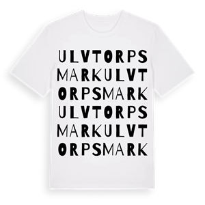 Ulvtorpsmark ordlek t-shirt – ekologisk bomull t-shirt från Pinshirt