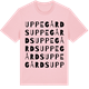 Pink Cotton t-shirt med Uppegårds ordlek t-shirt