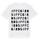 White t-shirt med Uppegårds ordlek t-shirt