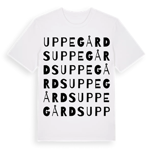 Uppegårds ordlek t-shirt – ekologisk bomull t-shirt från Pinshirt