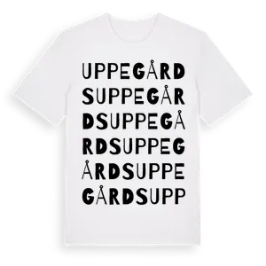 Uppegårds ordlek t-shirt – ekologisk bomull t-shirt från Pinshirt