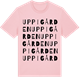 Pink Cotton t-shirt med Uppigården ordlek t-shirt