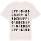 Vintage White t-shirt med Uppigården ordlek t-shirt