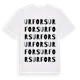 White t-shirt med Urfors ordlek t-shirt