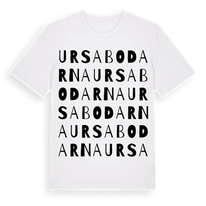 Ursabodarna ordlek t-shirt – ekologisk bomull t-shirt från Pinshirt
