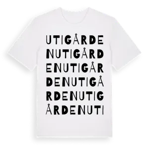 Utigården ordlek t-shirt – ekologisk bomull t-shirt från Pinshirt