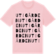 Pink Cotton t-shirt med Utigården ordlek t-shirt