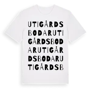 Utigårds Bodar ordlek t-shirt – ekologisk bomull t-shirt från Pinshirt