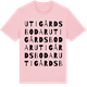 Pink Cotton t-shirt med Utigårds bodar ordlek t-shirt