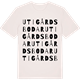 Vintage White t-shirt med Utigårds bodar ordlek t-shirt