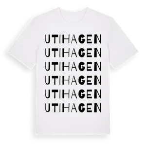 Utihagen ordlek t-shirt – ekologisk bomull t-shirt från Pinshirt